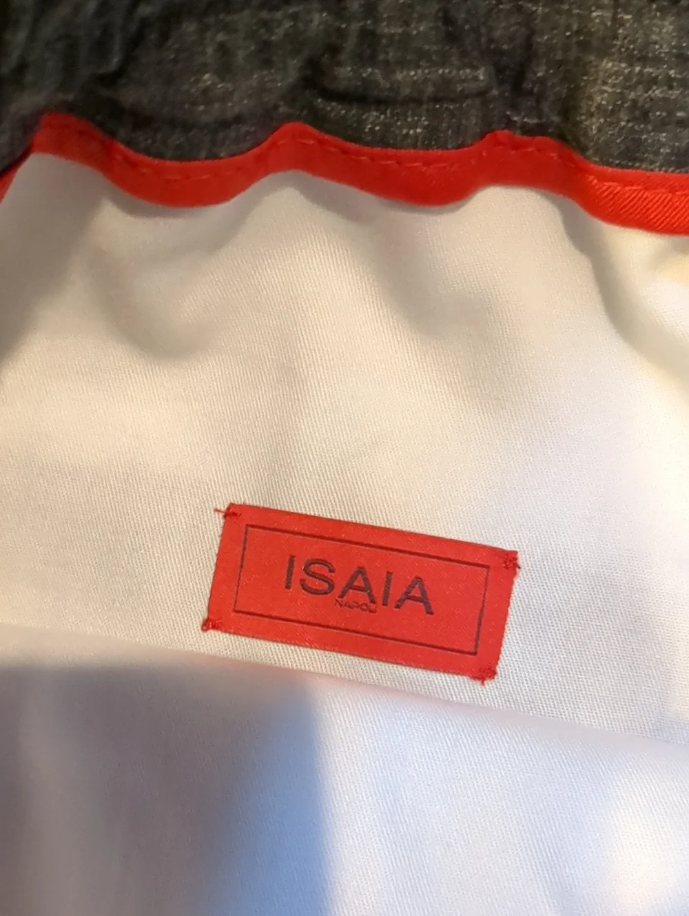 Isaia Napoli Charcoal Grey Comfort Project Drawstring Trousers- Wool Silk Linen